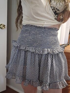Small * Ruffle Skirt * Blue Polka Dot *Mustard Seed * Short Skort